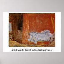 A Bedroom By Joseph Mallord William Turner Poster