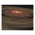 A brown dwarf surrounded by a swirling disc photograph
