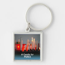 A Candle for Peace Key Chain