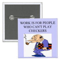 a checkers player pinback buttons
