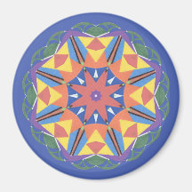 A Colourful Star Kaleidoscope Magnet
