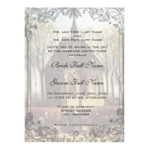 A country church wedding invitation