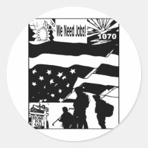 A Country In Trouble Round Stickers
