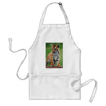 A cute baby tiger aprons