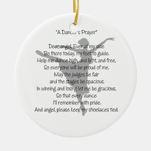 A Dancer's Prayer Christmas Tree Ornament