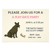 A Dog Play Date Party Invitation