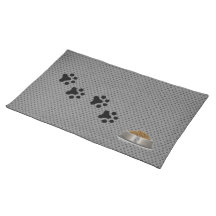 A Dogs Placemat (grey polkadot)