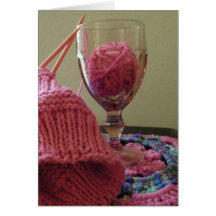 A Drink of Pink Yarn Cards