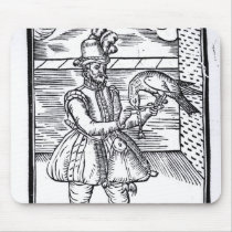 A Falconer with his Goshawk mousepads