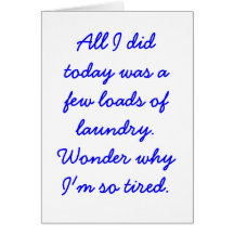 A Few Loads of Laundry Card