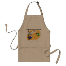 A Fly on the Wall Funny Cartoon Aprons