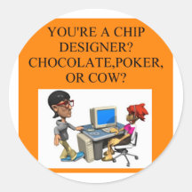a funny geek joke round stickers