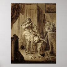 A Gentleman at his Toilet, 1660 Poster