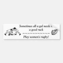 A Good Ruck- Women's Rugby Bumper Sticker