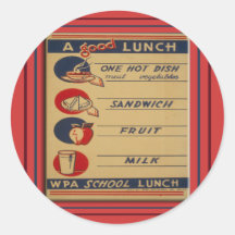 A Good School Lunch Sticker