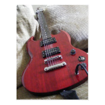 a guitars beauty postcard