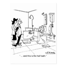 A Half Bath Post Card