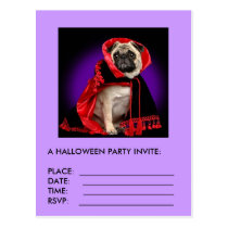 A HALLOWEEN PARTY INVITE postcards