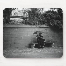 A Kiss in the Rain Mousepads
