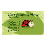 A Ladybug Business Card Template