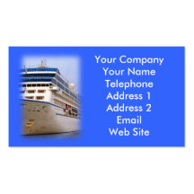 A Large Cruise Ship Business Card