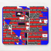 A Letter to Planet Earth_red and blue Mouse Pads