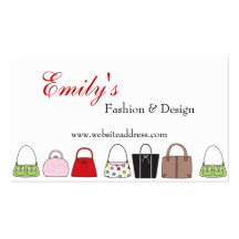 A Line of Purses Design 3 Fashion Business Cards