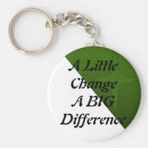 A Little Change A BIG Difference Keychain
