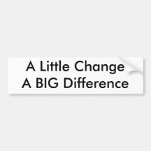 A Little Change Bumper Stickers
