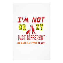 A Little Crazy for Golf Customized Stationery