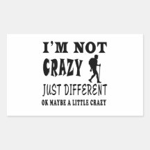 A Little Crazy for Hiking Rectangular Stickers