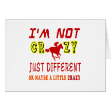 A Little Crazy for Horse Racing Card