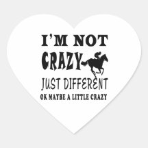 A Little Crazy for Horse Racing Stickers