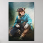 A Man and His Dog Print