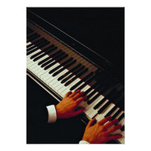 A man playing piano personalized invites