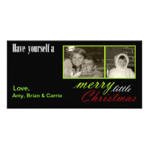...A Merry Little Christmas - 2 photo card