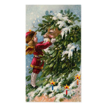 "A Mistletoe Kiss for Santa" Business Cards