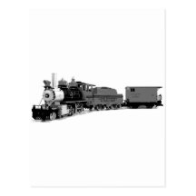 A Model Steam Train Postcard