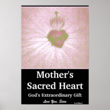 A Mother's Sacred Heart Poster-Customise