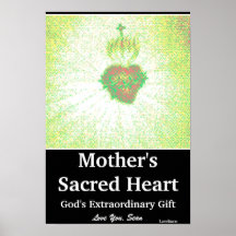 A Mother's Sacred Heart Poster-Customise