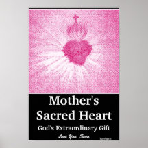A Mother's Sacred Heart Poster-Customise