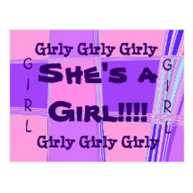a new baby girly Postcard..