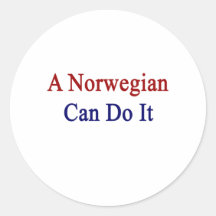 A Norwegian Can Do It Sticker