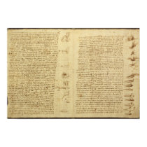 A page from the Codex Leicester, 1508-12 posters