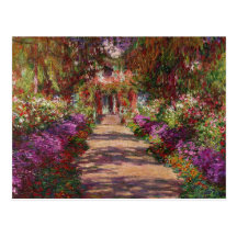 A Pathway in Monet's Garden, Giverny, 1902 Postcard