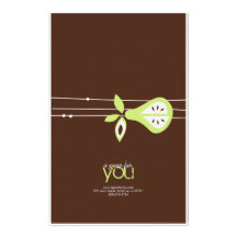 A Pear For You Candy Wrappers Custom Stationery