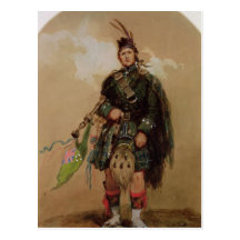 A Piper of the 79th Highlanders at Chobham Postcards