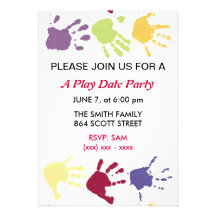 A Play Date Party Kids Invitation