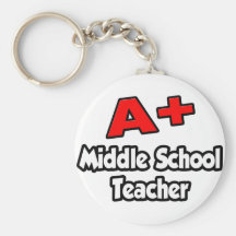 A Plus Middle School Teacher Keychains