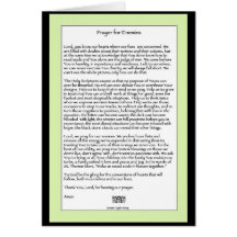 A prayer for our enemies greeting cards